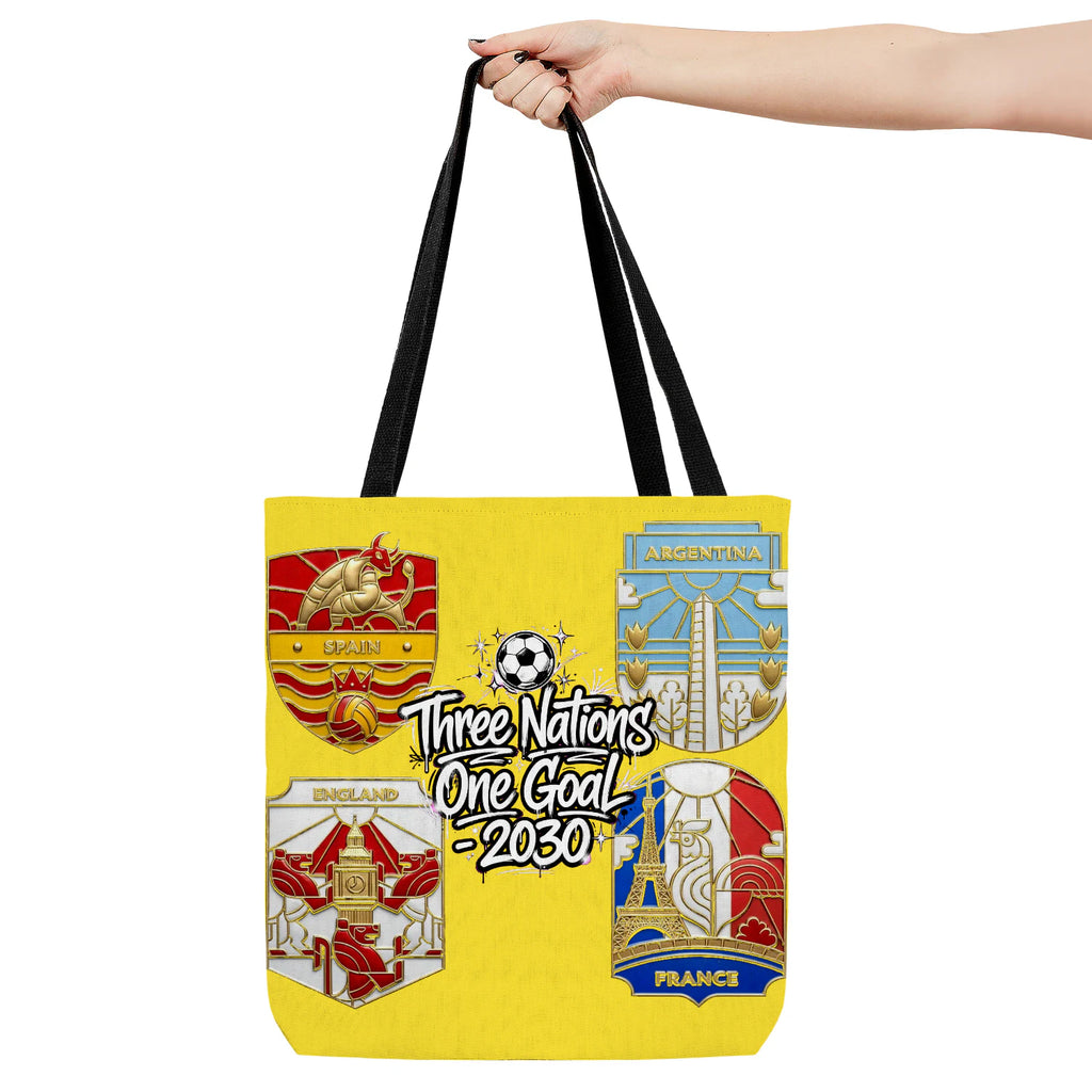 Hand holding bag, viewing the front side.