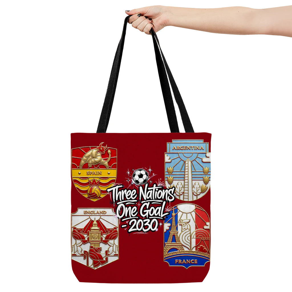 Hand holding bag, viewing the front side.