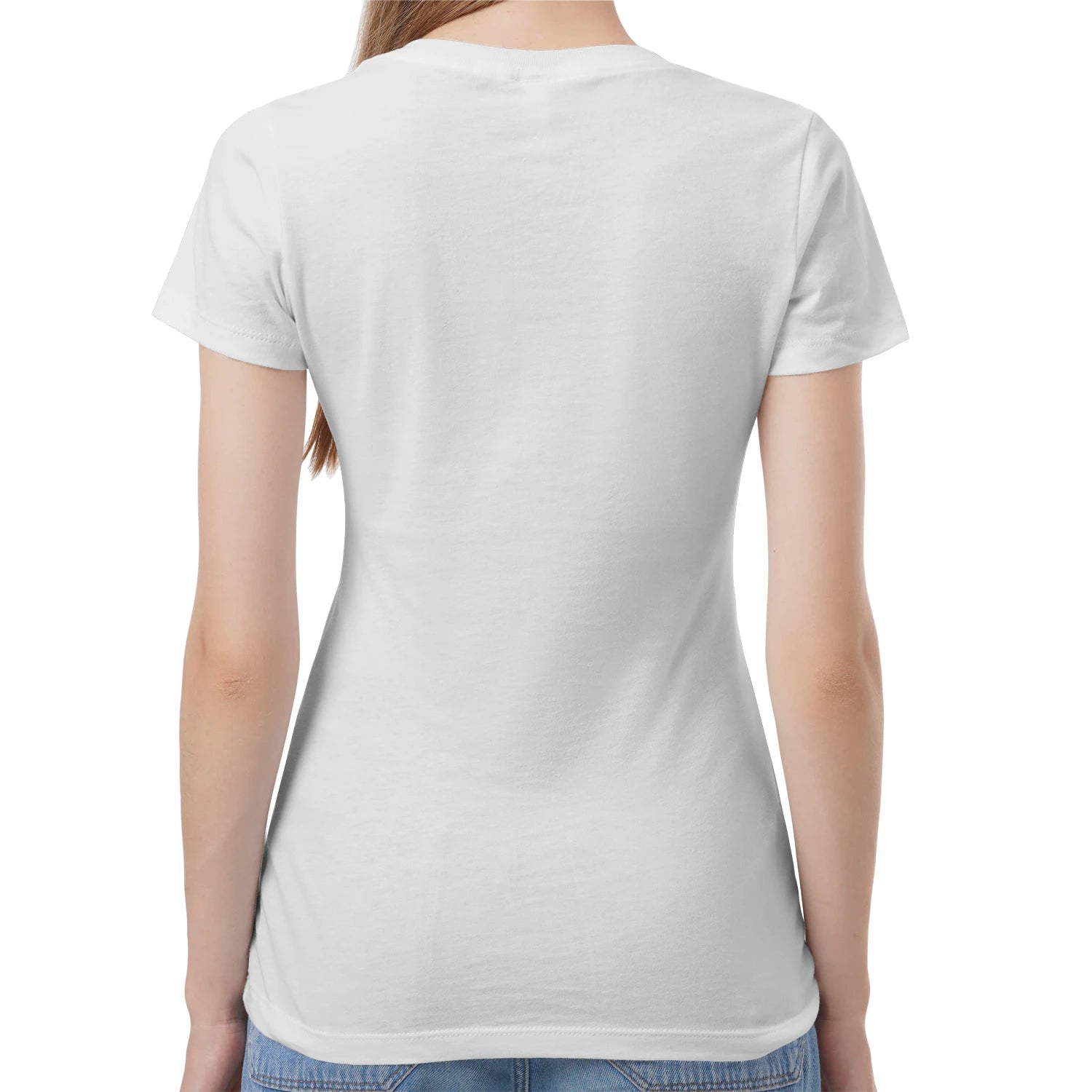 Female model shot, viewing the back side.