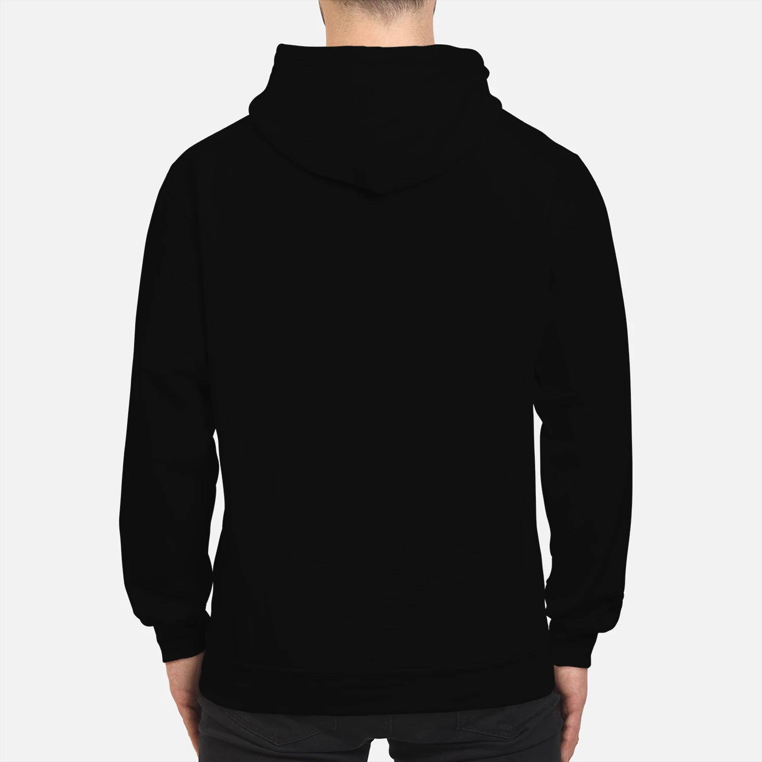 Male model shot, viewing the back side.