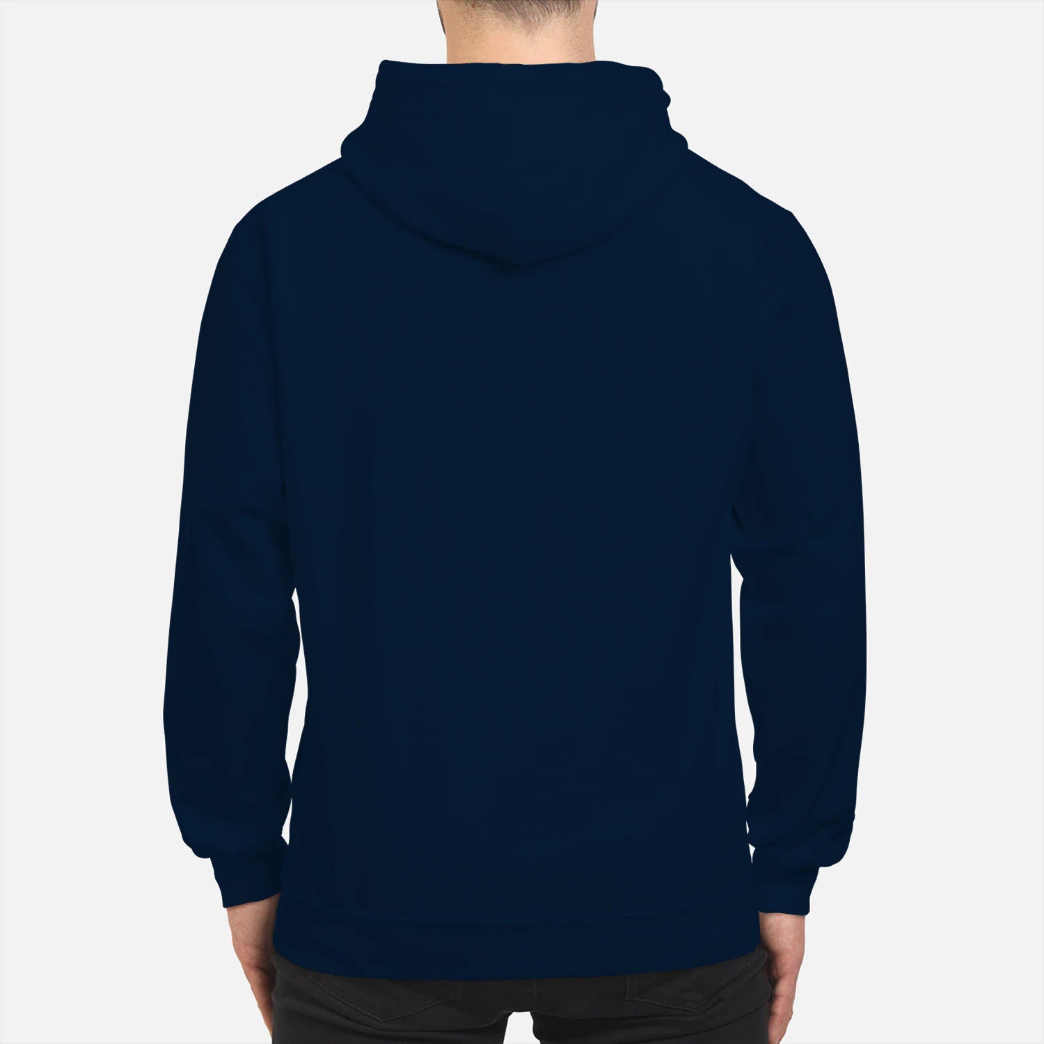Male model shot, viewing the back side.