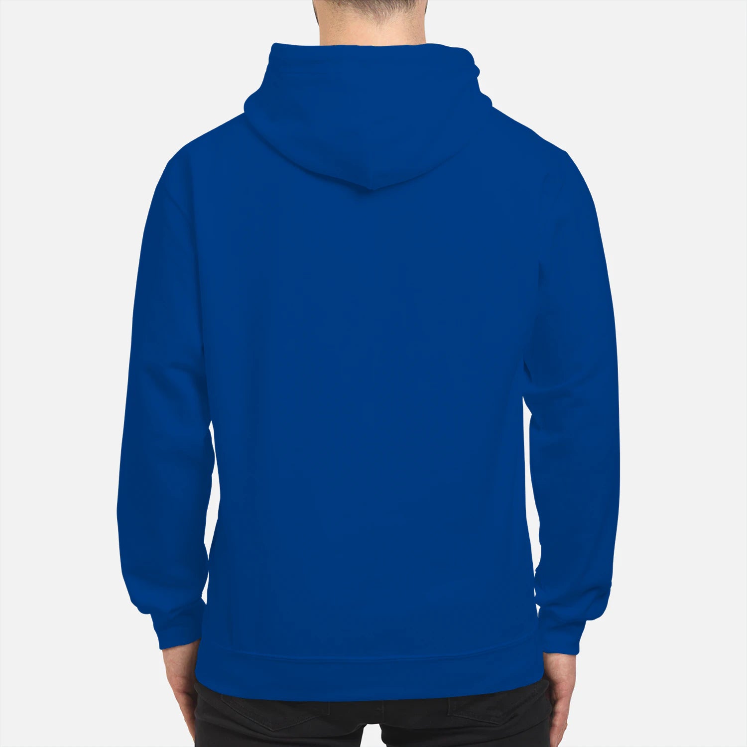 Male model shot, viewing the back side.